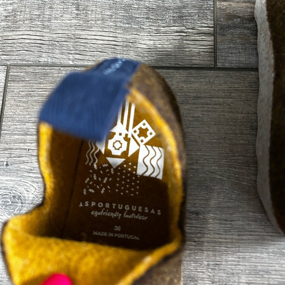 Asportuguesas City Slip On Wool Felt Womens Flat Shoes size 36 made in Portugal - Picture 9 of 10